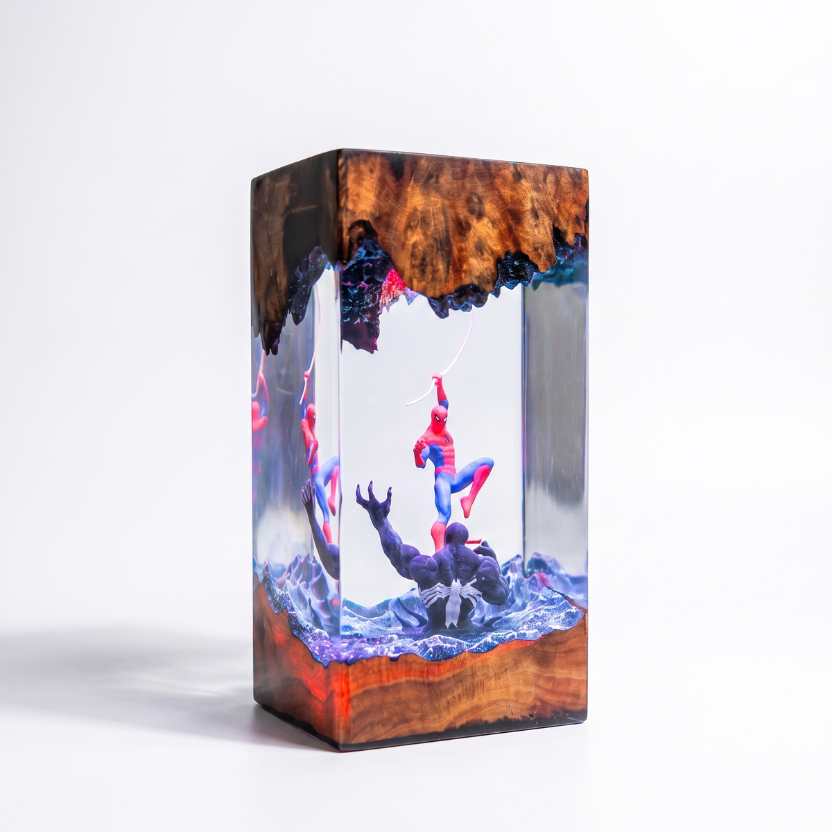 Spider-Hero vs Symbiote Resin Lamp